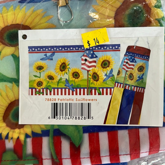 Patriotic Sunflowers Windsock